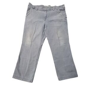 Duluth Trading Co Flex Fire Hose Relaxed Fit Carpenter Pants Mens 46x30 Grey